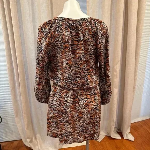 Joie Silk Faux Wrap Dress sz M - Picture 4 of 9